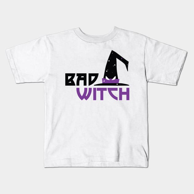 Horror - Bad Witch Kids T-Shirt by alialbadr